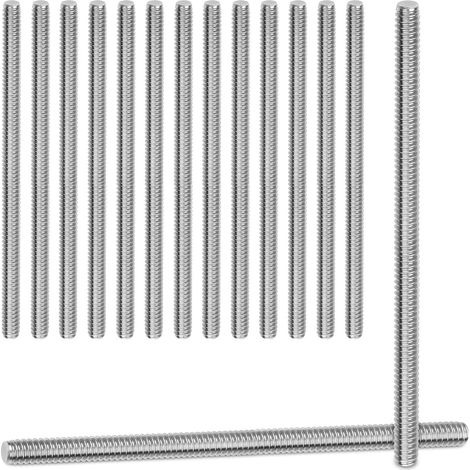 15 Pièces Tiges Filetées M6x100mm Tige Filetée Acier au carbone 304 Filetage Continu Tiges Filetées Tige Filetée Continue pour Bricolage Industrie Assemblages Vissés Appareils (1/5)
