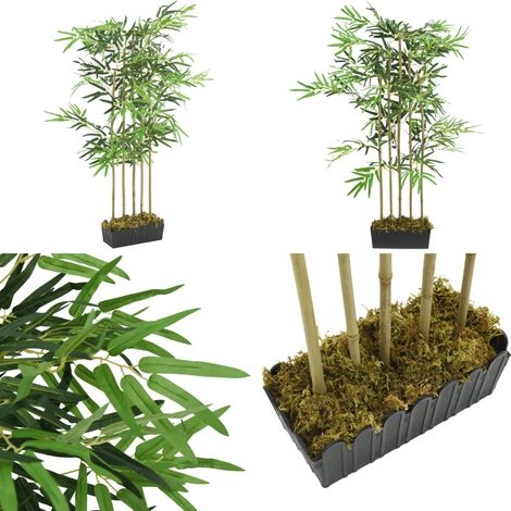 Albero Bambù Artificiale 730 Foglie 120 cm Verde - Bambù artificiale - Albero verde