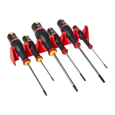 FACOM Jeu De 12 Tournevis Protwist - AT.J12R1PB - Plat, PH, PZ, Torx Isolé - 2 Racks De Rangement