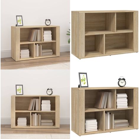 Sideboard Sonoma-Eiche 80x30x54 cm Holzwerkstoff - Holzwerkstoff - Beistellschrank (1/5)