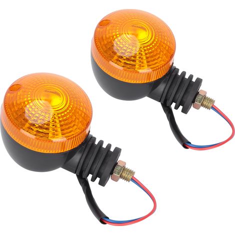 Runde LED-Blinker für Elektrofahrzeuge, vorne und hinten, mit 12V-Glühbirnen (2 Stück) (1/5)