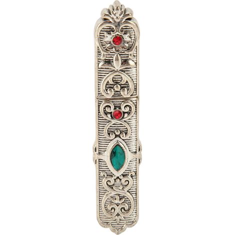 Étui Vintage à Aiguilles Strass Motif Sculpté Rangement Tuyau Porte-Aiguilles Argent Antique Outils Couture DIY Lot (1/5)