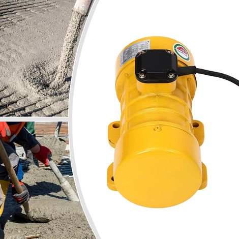 Elektrischer Vibrationsmotor 250W für Beton Robuster Kupferdraht Motor mit Hochleistung Ideal für Rütteltisch & Baustellen - 2840rpm Gusseisen Stabile Basis (Gelb) (1/5)
