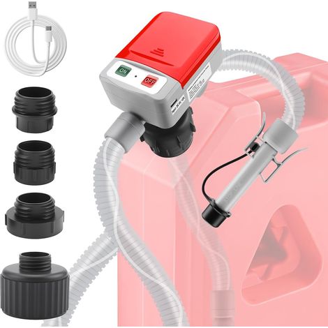 Pompe de Transfert de Carburant Électrique 12V Pompe Essence Electrique pour Gasoil Petrole Diesel Essence Huile Carburant Eau, 12L/MIN, avec 4 Adaptateurs (1/5)