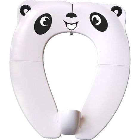 Abattant de toilettes pliable pour enfants - Housse d'abattant de toilettes pour enfants - Abattant de toilettes portable - Housse d'abattant de toilettes mignonne - Blanc résistant aux éclaboussures (1/5)