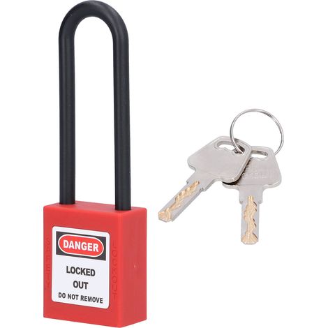 Cadenas de Sécurité Industrielle Antidérapant avec 2 Clés pour Chantiers et Usines (1/5)