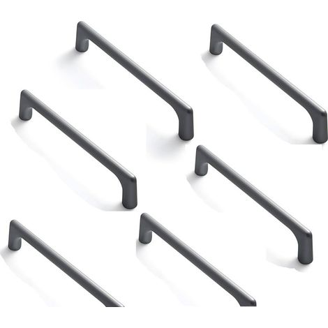 pcs Poignée Meuble Poignée d'armoire de cuisine poignée de placard 128mm Gris, Poignées d'armoires de cuisine foncé Alliage de zinc moderne avec vis Pratique et pratique (1/5)