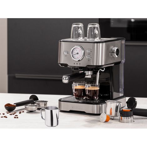 Siebträger Espressomaschine 20bar, für Kapseln & ESE-Pads mit Milchkännchen (1/5)