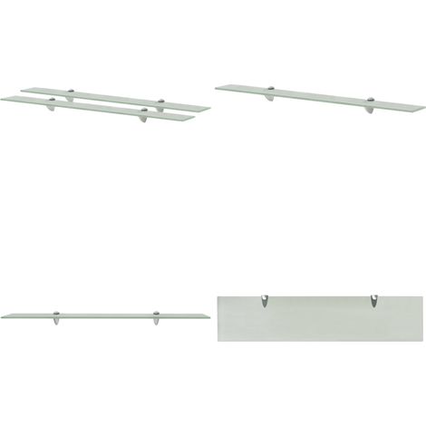 Schweberegale 2 Stk. Glas 90x20 cm 8 mm - Wandregal - Glasregal - Modernes Regal - Badezimmerregal - Wohnraumdeko - Home & Living (1/5)