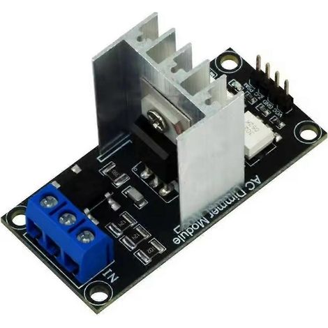 Module variateur de lumière 1 canal 8 A 3,3 V/5 V logique AC 50/60 h pour lampes, résistances, ventilateurs, pompes, purificateurs d'air (1/4)