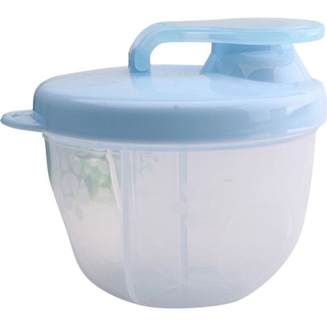 Boîte De Rangement Alimentaire À Trois Compartiments Rotative - Capacité Élevée - Pour Pré-mesure Du Lait En Poudre Ou Aliments - PP Sans BPA - 1 Pièce (1/4)