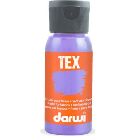 Peinture pour tissus - Violet nacré - Opaque - Peinture à l'eau - Tex - Darwi - 50ml