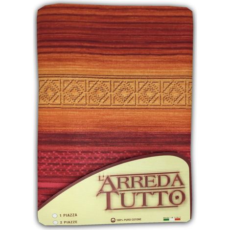 TELO ARREDO COPRITUTTO GRAN FOULARD COPRILETTO COPRIDIVANO TESSUTO INCAS BORDEAUX 2 PIAZZE