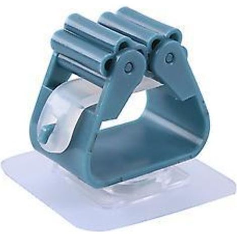 Juego de 8 soportes autoadhesivos para escobas de pared (1/2)