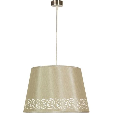 Suspension Candellux Kaszmir crème tissu Ø35 1xE27 (1/3)