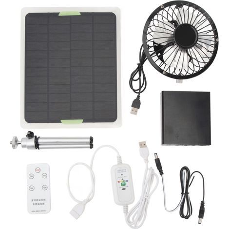 Ventilador solar Eosnow de 20 W, 2350 RPM, 6 pulgadas, con control remoto