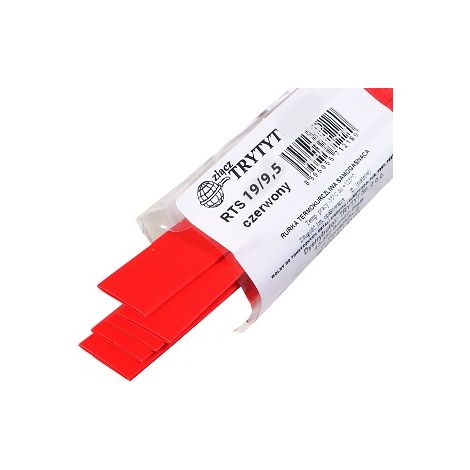 5x Tubo termorretráctil RTS 19/9,5 rojo (1/2)