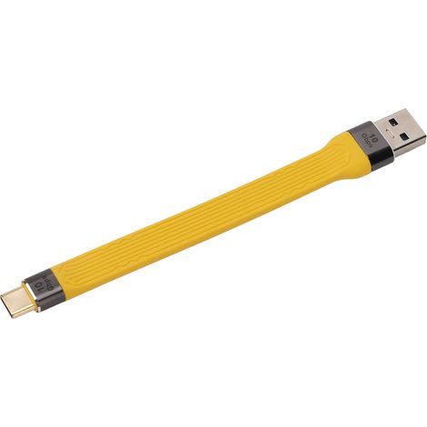 USB-A-auf-USB-C-Kabel, 100 W, 5 A, Schnellladefunktion (10 Gbit/s), kompakt, flexibel (1/5)