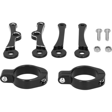 Support Moto CNC Aluminium Phare Support Fixation Guidon pour Tube Fourche 38mm 41mm, Bracket Lampe Avant Universel (1/5)