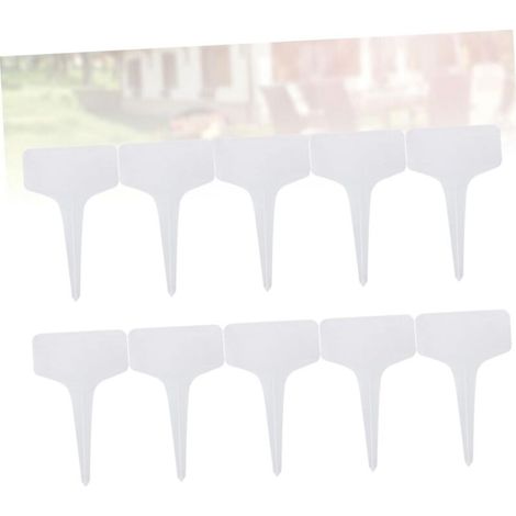 200 etichette da giardino in plastica a forma di T per piante, confezione resistente di etichette per bonsai e piante bianche per casa, giardino e aiuola.
