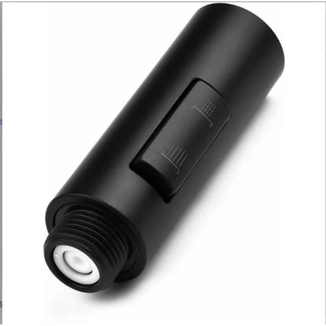 Fixation pour robinet de cuisine - Universel - Tête de douchette flexible - 1 pièce - Finition noire (1/5)