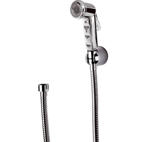 Set doccetta bidet con doccia a pulsante cromata, flessibile e supporto (1/2)