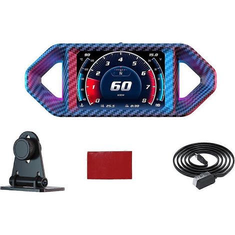 Compteur de vitesse P26 OBD GPS pour voiture avec affichage tête haute (HUD), indicateur de pente, altimètre et tableau de bord multilingue (1/5)