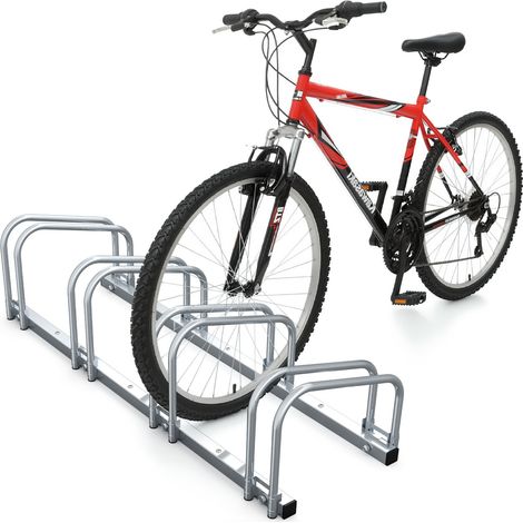 Vounot – Râtelier range vélos mural ou au sol – Support pour 4 vélos – Métal revêtu anti-rouille – Installation facile et stable