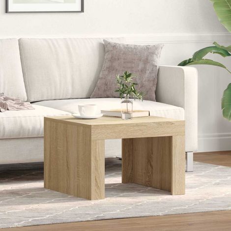 808552 vidaXL Coffee Table Sonoma Oak 50x50x35 cm Engineered Wood (1/5)