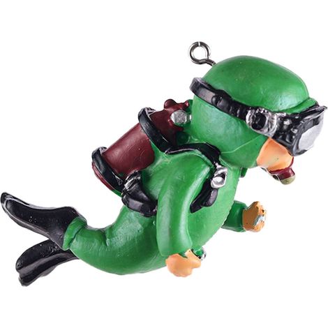 Statuette Plongeur - Décoration Aquarium - Résine - Bleu - Pour Bassin Intérieur - 1 Pièce