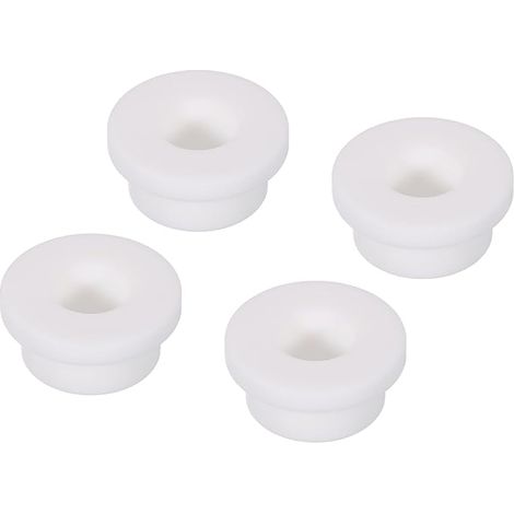 T-Shape Cable Grommets Diameter Installation 24 mm, ID 14 mm, Height 14 mm, Rubber Washer Wire Cover Flexible Hole Plugs for Cable Holes, White (1/5)