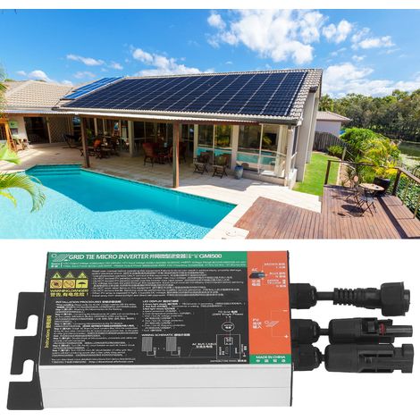Onduleur micro-connecté au réseau solaire AC120V (MPPT), onduleur connecté au réseau, onduleur à onde sinusoïdale pure, 500W. (1/5)