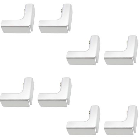 Lot de 8 Pinces en Alliage d'Aluminium, Connecteur Verre 2 Voies, Fixation Sans Perçage, Support Angle Droit pour Aquarium et Vitrine