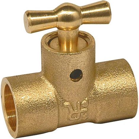 Raccord laiton droit avec butée 14 x 14 mm