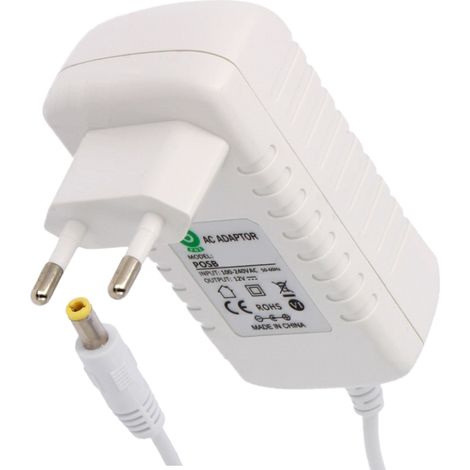 POSB12250A-WH: POSB12250A-WH: Alimentatore switching 12V/2.5A/30W, bianco, adattatore orizzontale, presa CA: CEE7/16. ...
