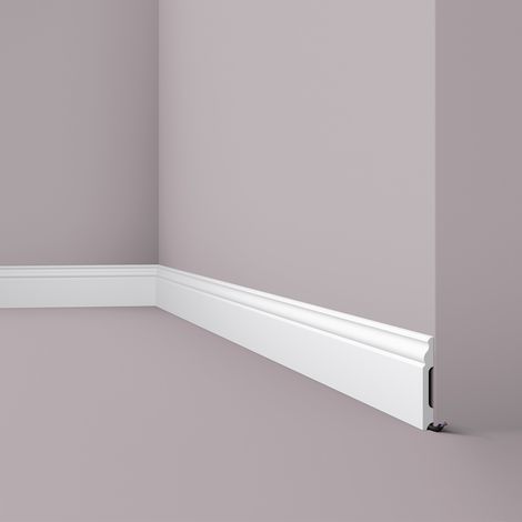 Skirting NMC FB2 WALLSTYL Noel Marquet Base Moulding Baseboard Decorative moulding timeless classic design white 2 m (1/5)