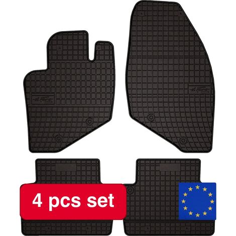 Tapis de voiture en caoutchouc, ajustement personnalisé pour Volvo V70 II, facile à nettoyer, noir (1/5)