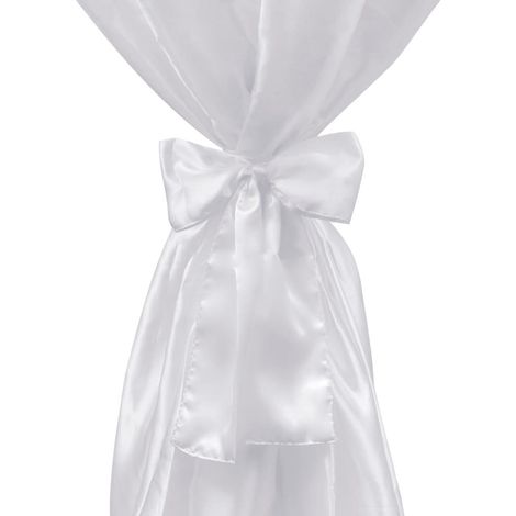 Linge de table lot de 2 Nappe table blanche nœud 70 (1/4)