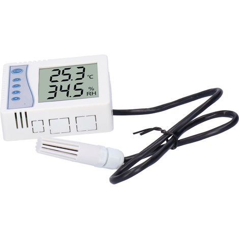 Temperatur- und Feuchtigkeitstransmitter mit elektronischem Sensor, hochpräzisem LCD-Display und Sonde/Analoganschluss (1/5)