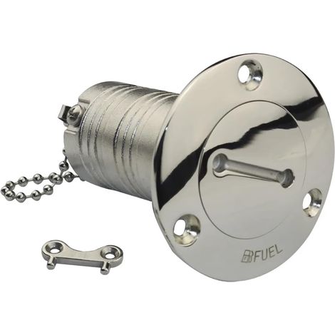Remplisseur de Pont de Bateau Marin en Acier Inoxydable 316, 38mm, 1 pièce, avec clé, gaz, Carburant, eaux usées(38mm Fuel) (1/5)