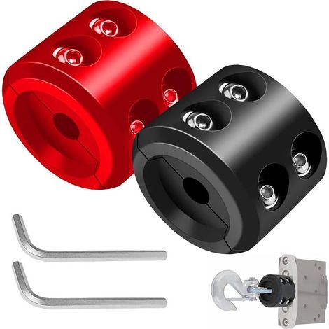 Set mit 2 Gummi-Windenseilstoppern, Windenseilhakenstopfen, Windenseilschutz mit Inbusschlüssel, Windenseilstopper für LKWs, ATVs und U (1/5)