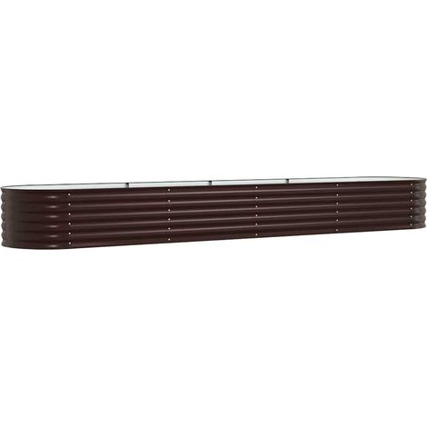 Maison Exclusive - Hochbeet Braun 400 x 80 x 44 cm Stahl
