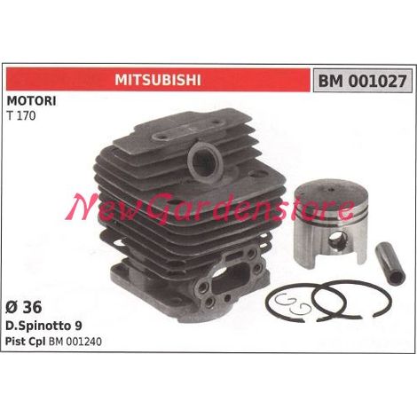 Cilindro pistone segmenti MITSUBISHI motore decespugliatore T 170 001027