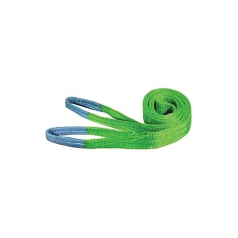 CINGHIA DI SOLLEVAMENTO CON FASCIA  A DOPPIO STRATO MM.75  mt.4 x mm75h.  portata Kg.2000 colore verde    EXCEL
