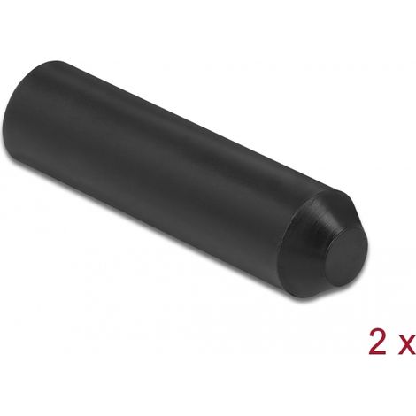 Delock Tapas de extremo con adhesivo interior 70 x 16 mm 2 piezas negro