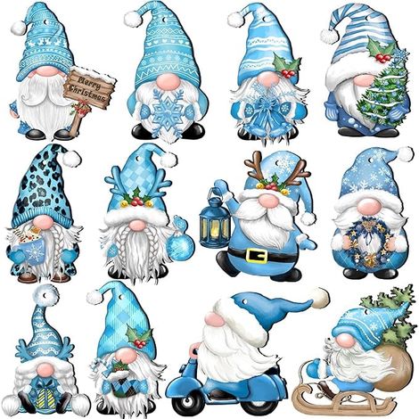 Gnome - Bois Naturel - Décoration Arbre De Noël - 24 Pièces (1/5)