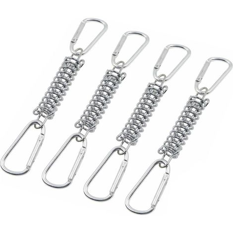 Fixation d'auvent à Tension à ressort avec boucle, fixation de voile d'ombrage, accessoires en acier inoxydable pour auvent de tente de Camping, 4 pièces (1/5)