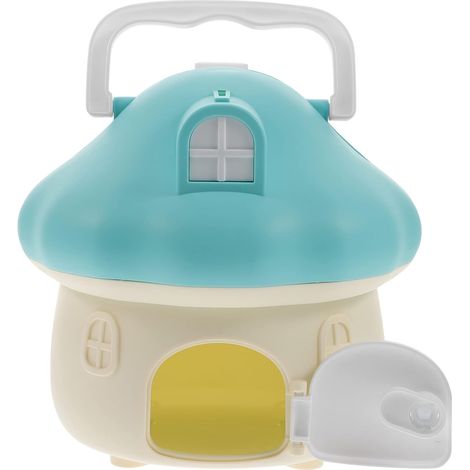 De Dessin Animé Banque De Champignons Ornements Filles Décorations Rétro Mignon Économie Décor Vintage Décor Extérieur Noyau De Chalet Maison Plastique Bleu (1/5)