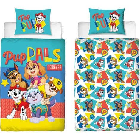 Paw Patrol Bettwäsche Set – Bettbezug 140x200 cm und Kopfkissenbezug 60x70 cm