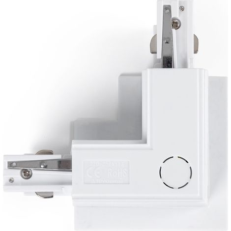 Union rigide en L pour rail triphasé encastré - GEN2 - 90° - - Blanc